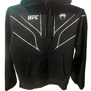 UFC Black and White Cotton-Blend Hoodie